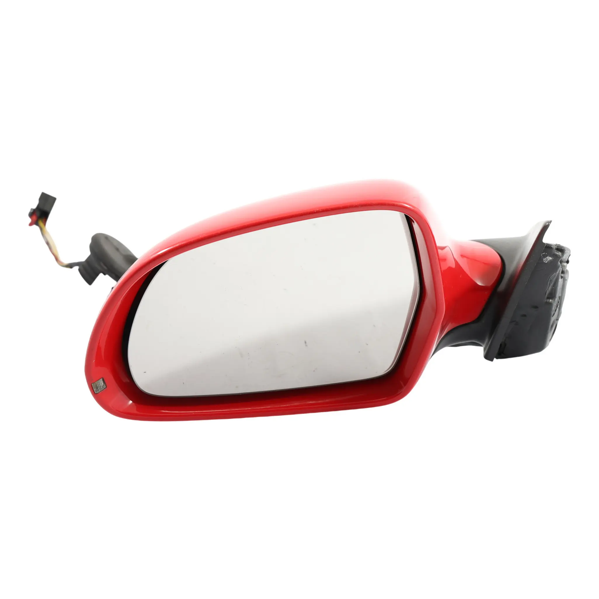 Audi A3 8P Door Wing Mirror Glass Left N/S Brilliant Red - Y3J