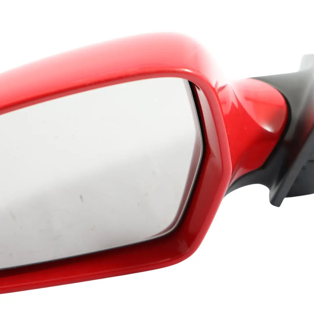 Audi A3 8P Door Wing Mirror Glass Left N/S Brilliant Red - Y3J