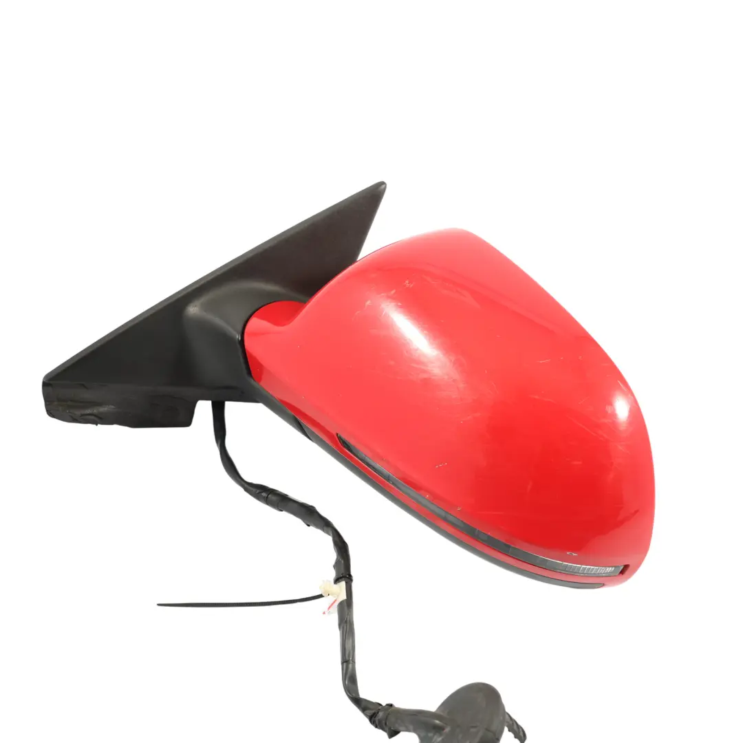 Audi A3 8P Door Wing Mirror Glass Left N/S Brilliant Red - Y3J