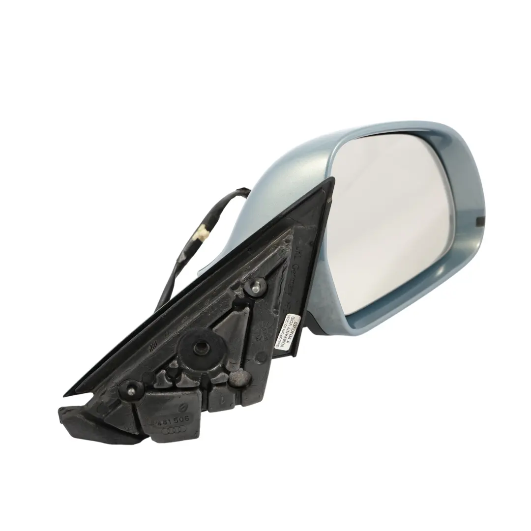 Audi A3 8P Wing Mirror Door Right O/S Outside Ibis Sphere Blue Metallic - X5X