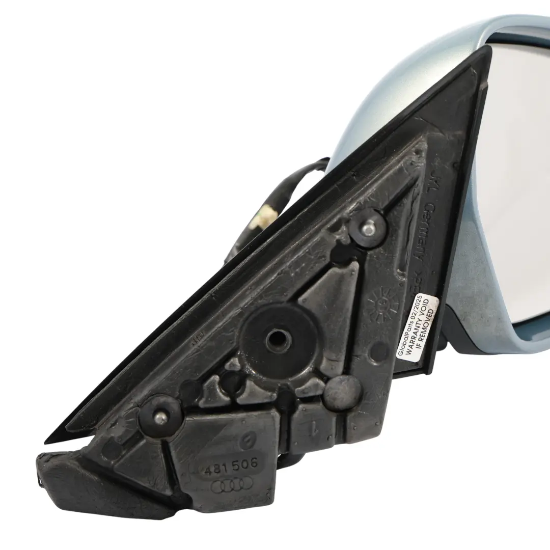 Audi A3 8P Wing Mirror Door Right O/S Outside Ibis Sphere Blue Metallic - X5X