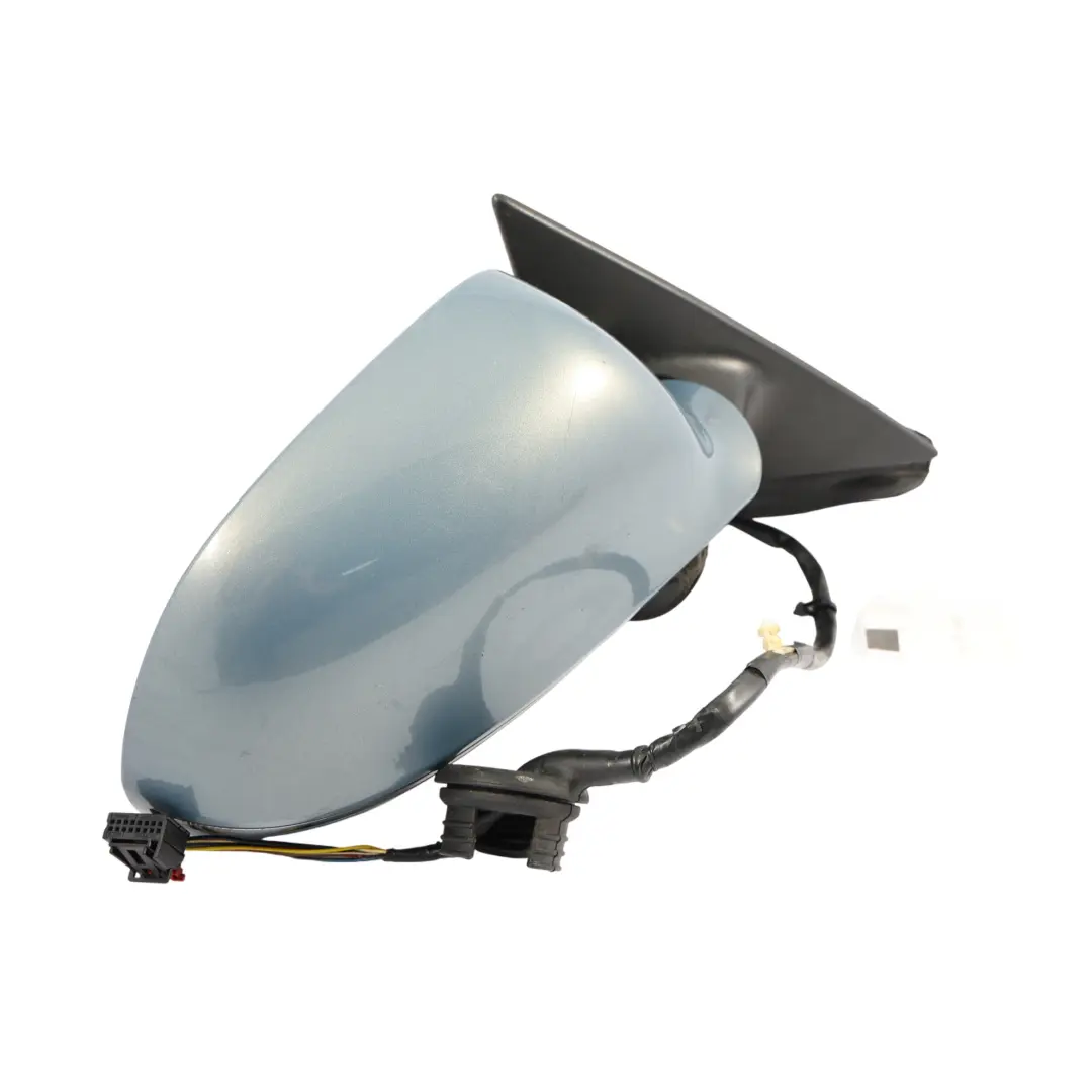 Audi A3 8P Wing Mirror Door Right O/S Outside Ibis Sphere Blue Metallic - X5X