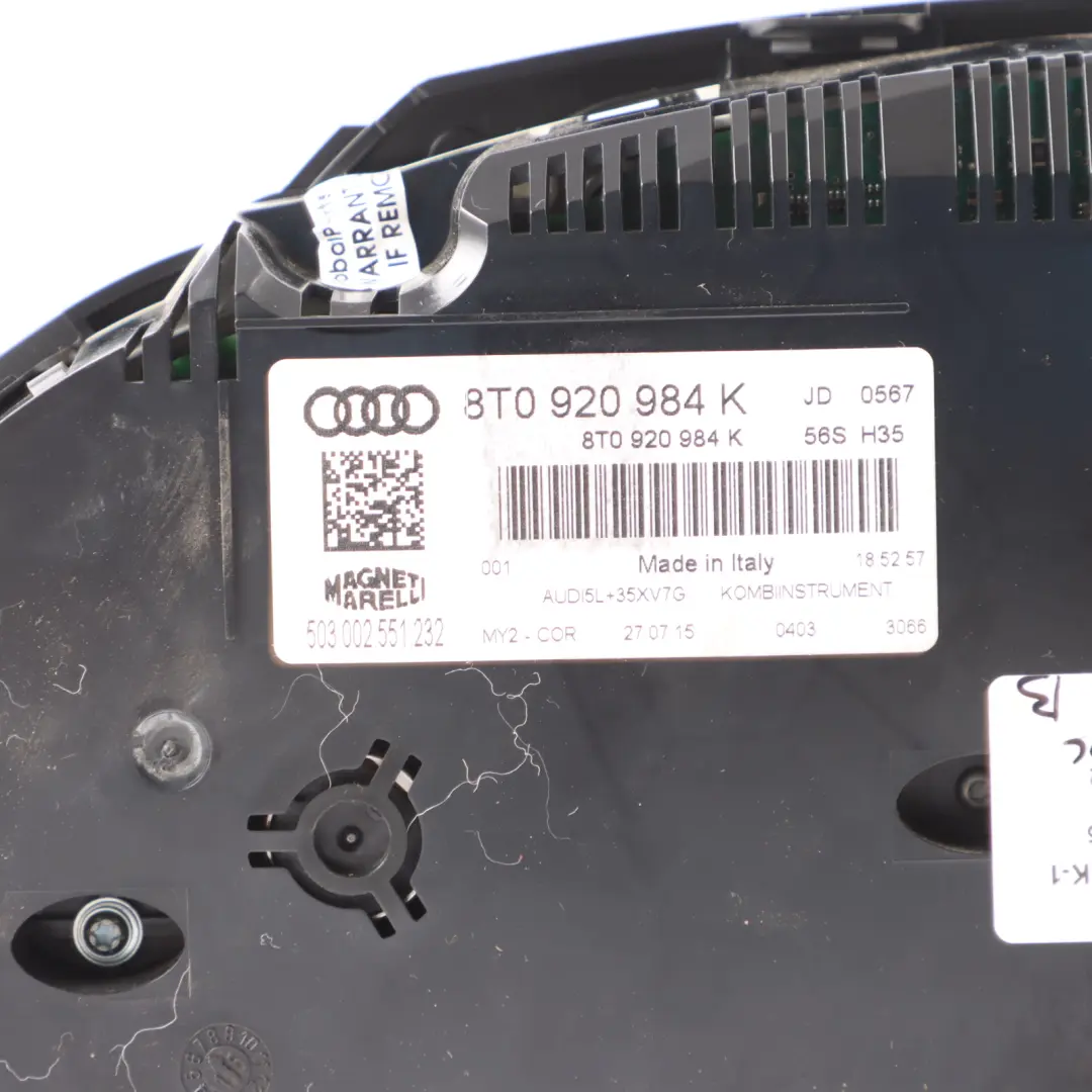 Audi A5 8T Instrument Cluster Diesel Speedo Clocks Meter Manual 8T0920984K