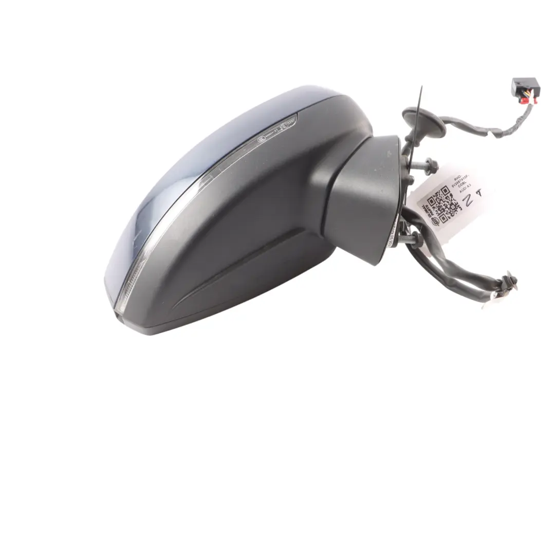 Audi A3 8V Door Wing Mirror Front Right O/S Cosmos Blue Metallic-X5 E8V2857410F