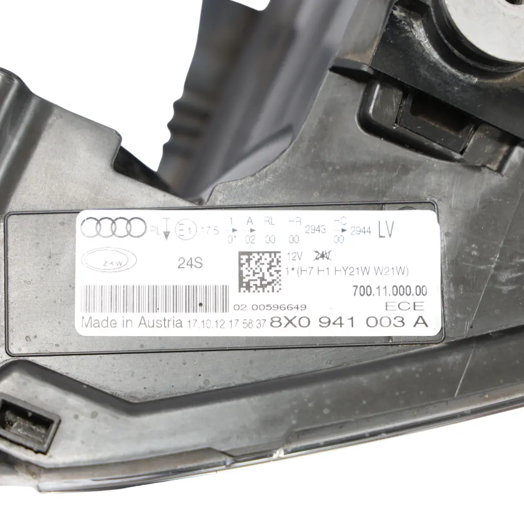 Audi A1 8X Headlight Headlamp Lamp Light Front Left N/S 8X0941003A