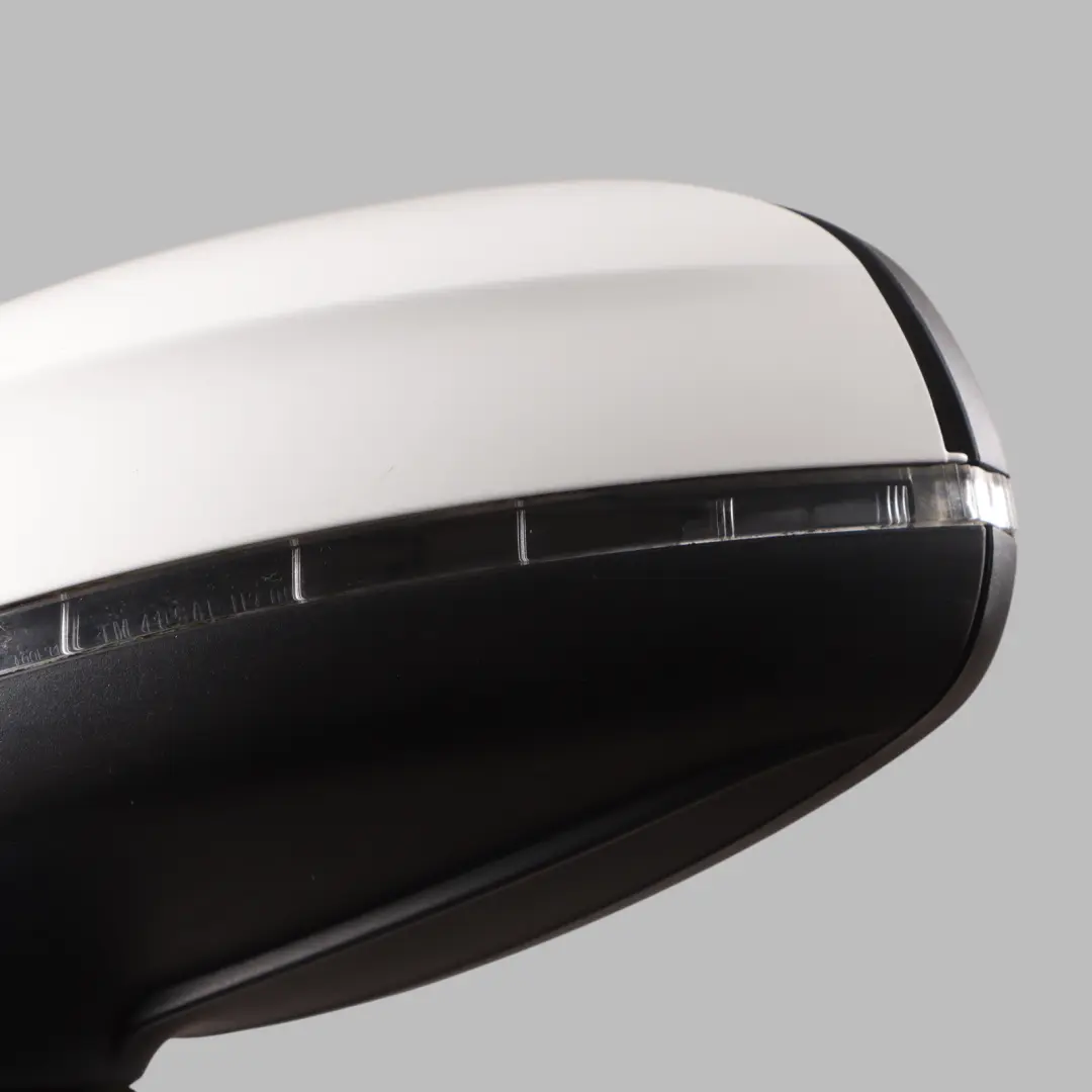 Audi A1 8X Left N/S Electrical Mirror Wing Heated Cortina White - B9A