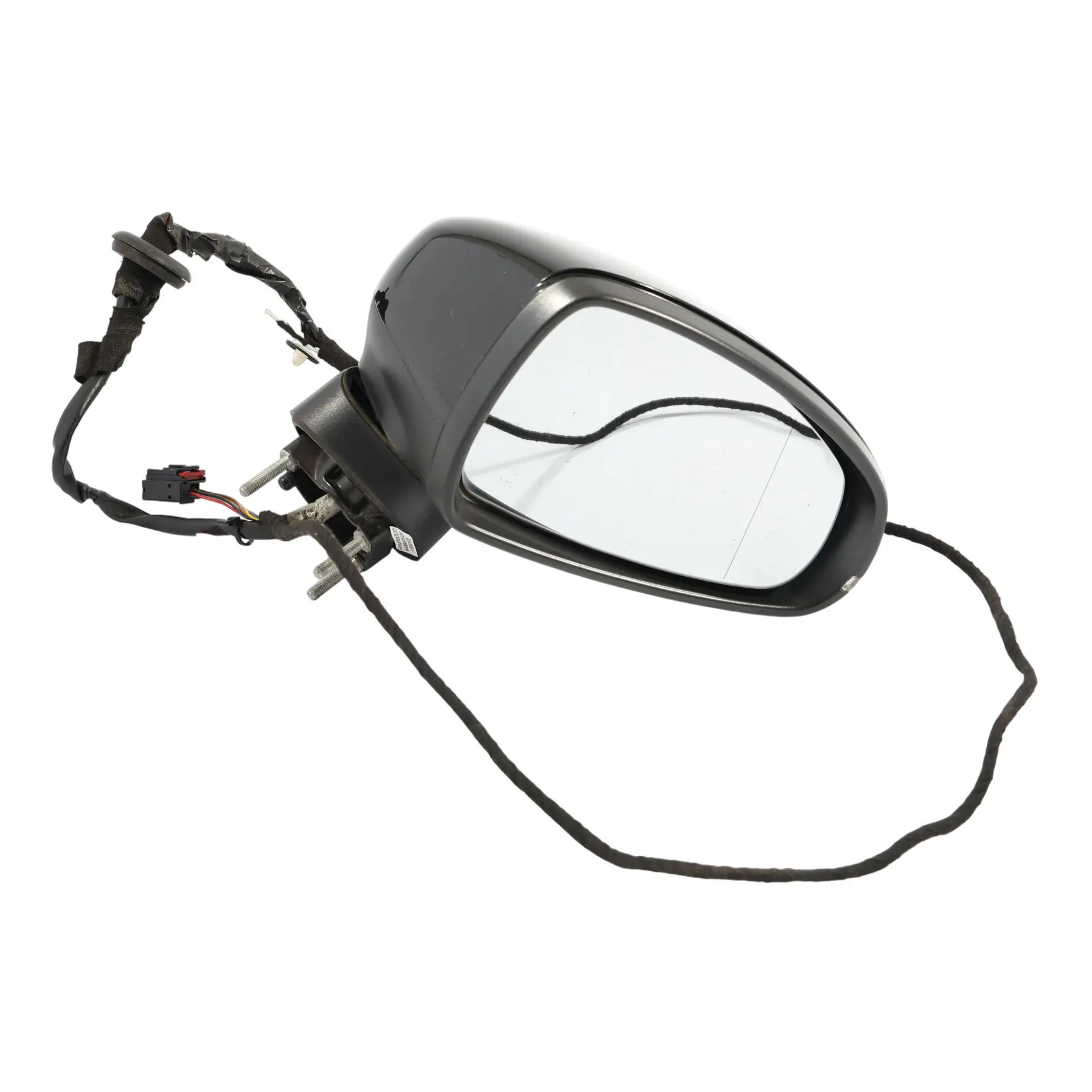 Audi A1 8X Wing Mirror Right O/S Door Electric Brilliant Black Metallic - Y9B