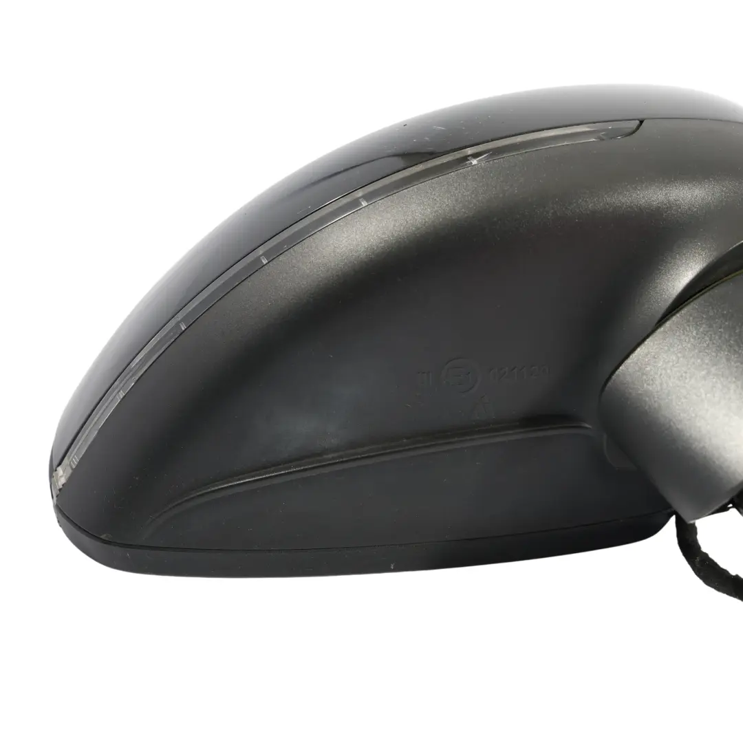 Audi A1 8X Wing Mirror Right O/S Door Electric Brilliant Black Metallic - Y9B