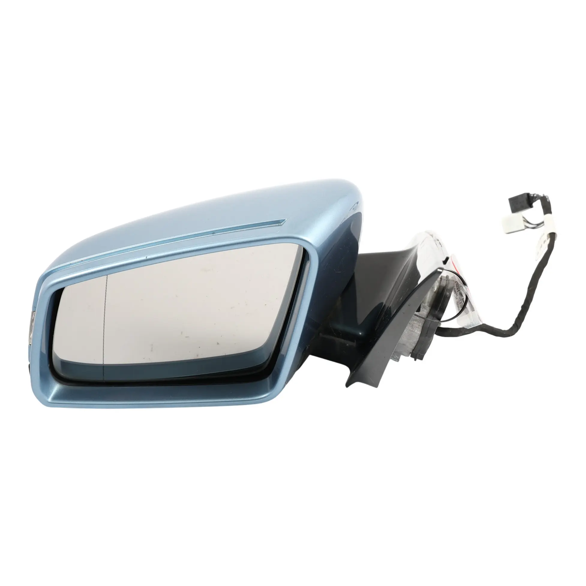 Mercedes S212 Door Wing Mirror Glass Left N/S Indigolite Blue Metallic - 230