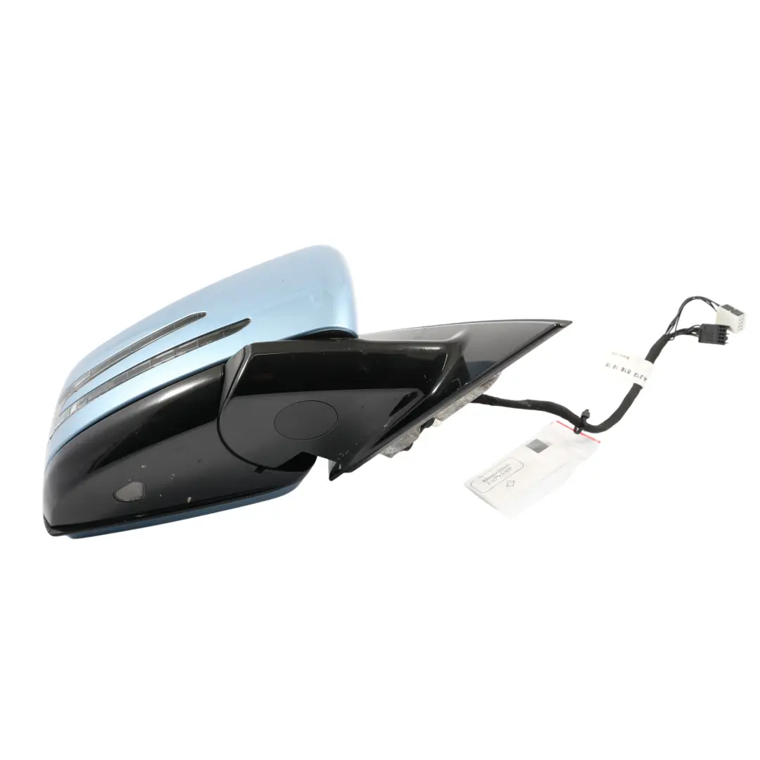 Mercedes W212 Door Wing Mirror Glass Right O/S Indigolite Blue Metallic - 230