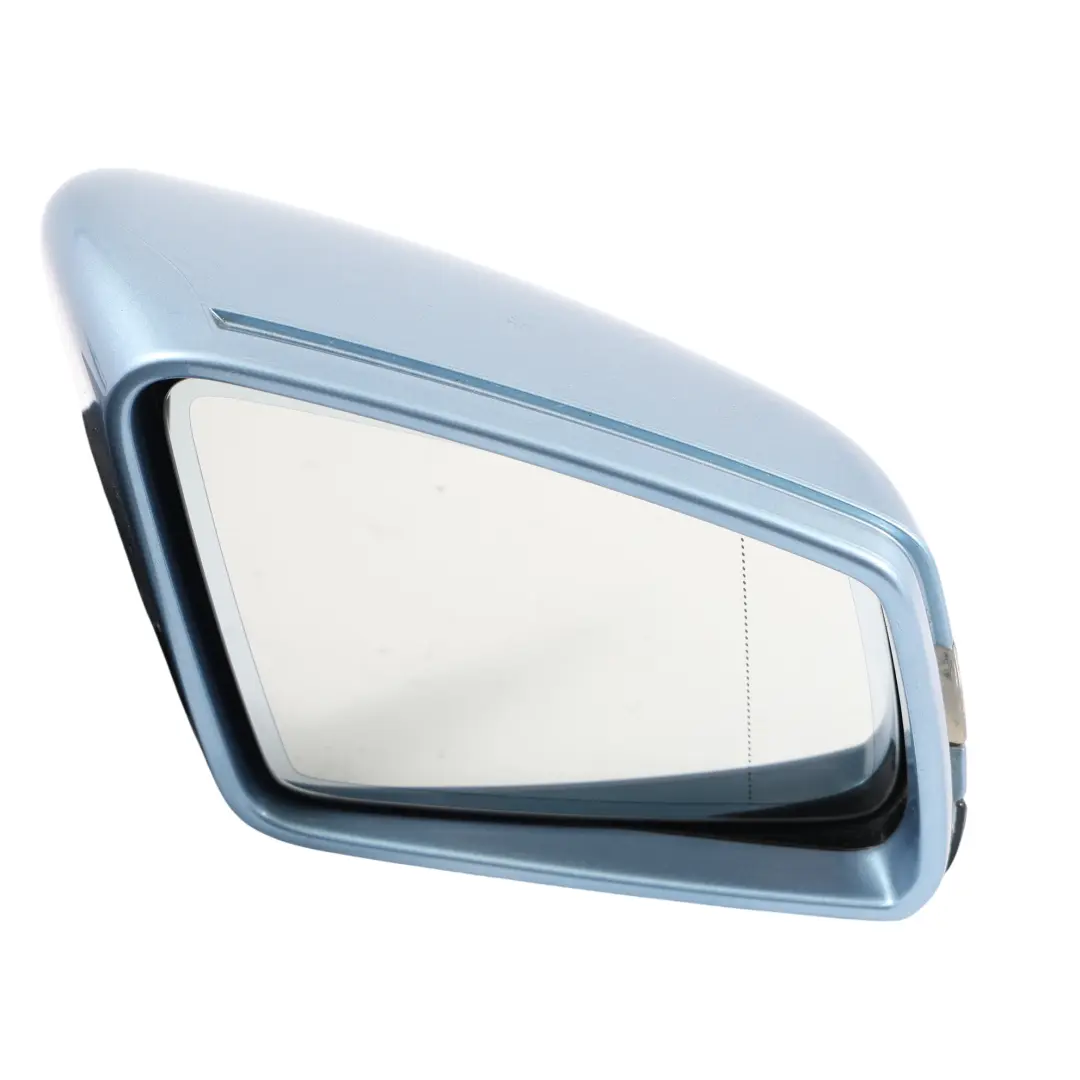 Mercedes W212 Door Wing Mirror Glass Right O/S Indigolite Blue Metallic - 230