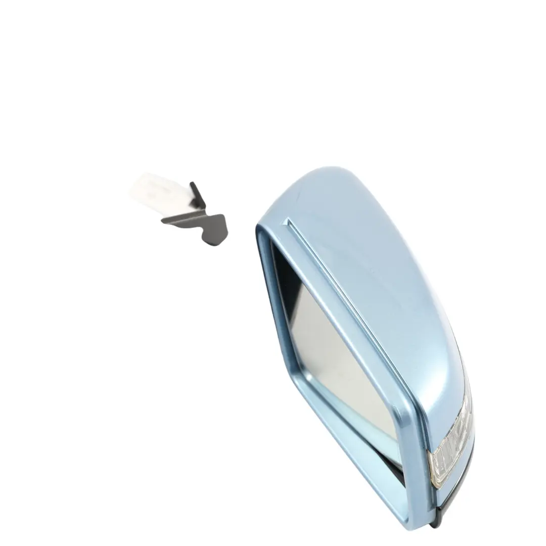Mercedes W212 Door Wing Mirror Glass Right O/S Indigolite Blue Metallic - 230
