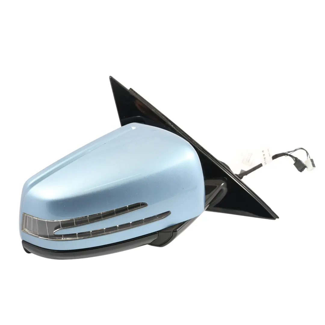 Mercedes W212 Door Wing Mirror Glass Right O/S Indigolite Blue Metallic - 230