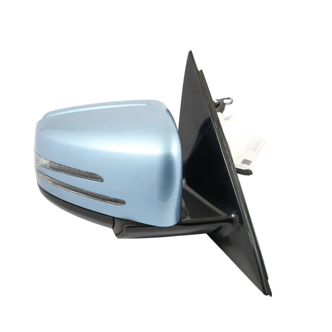 Mercedes W212 Door Wing Mirror Glass Right O/S Indigolite Blue Metallic - 230