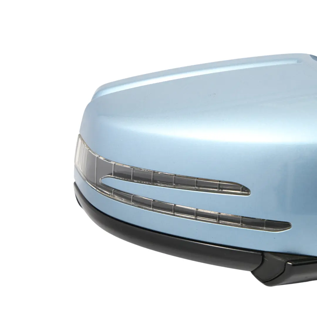 Mercedes W212 Door Wing Mirror Glass Right O/S Indigolite Blue Metallic - 230