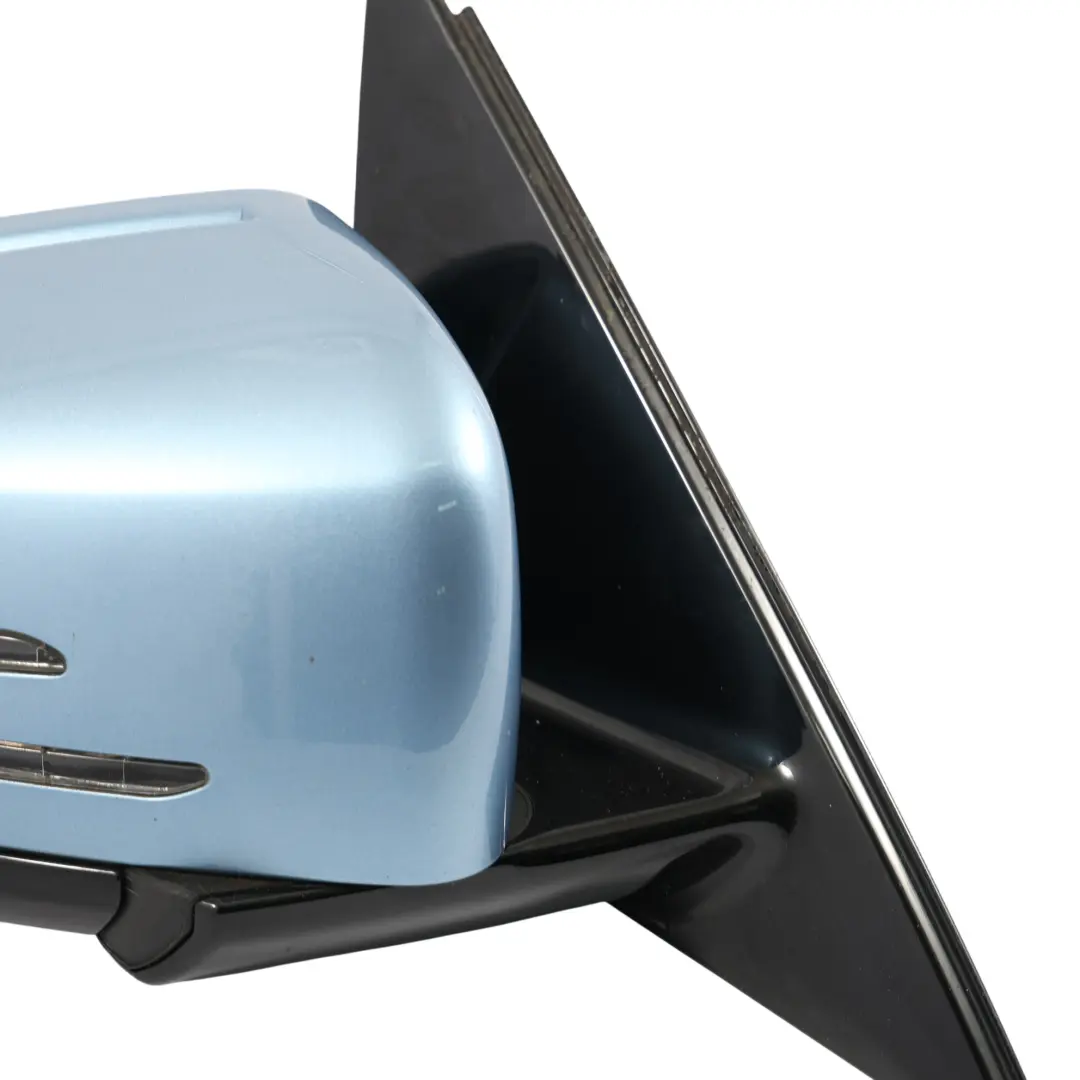 Mercedes W212 Door Wing Mirror Glass Right O/S Indigolite Blue Metallic - 230