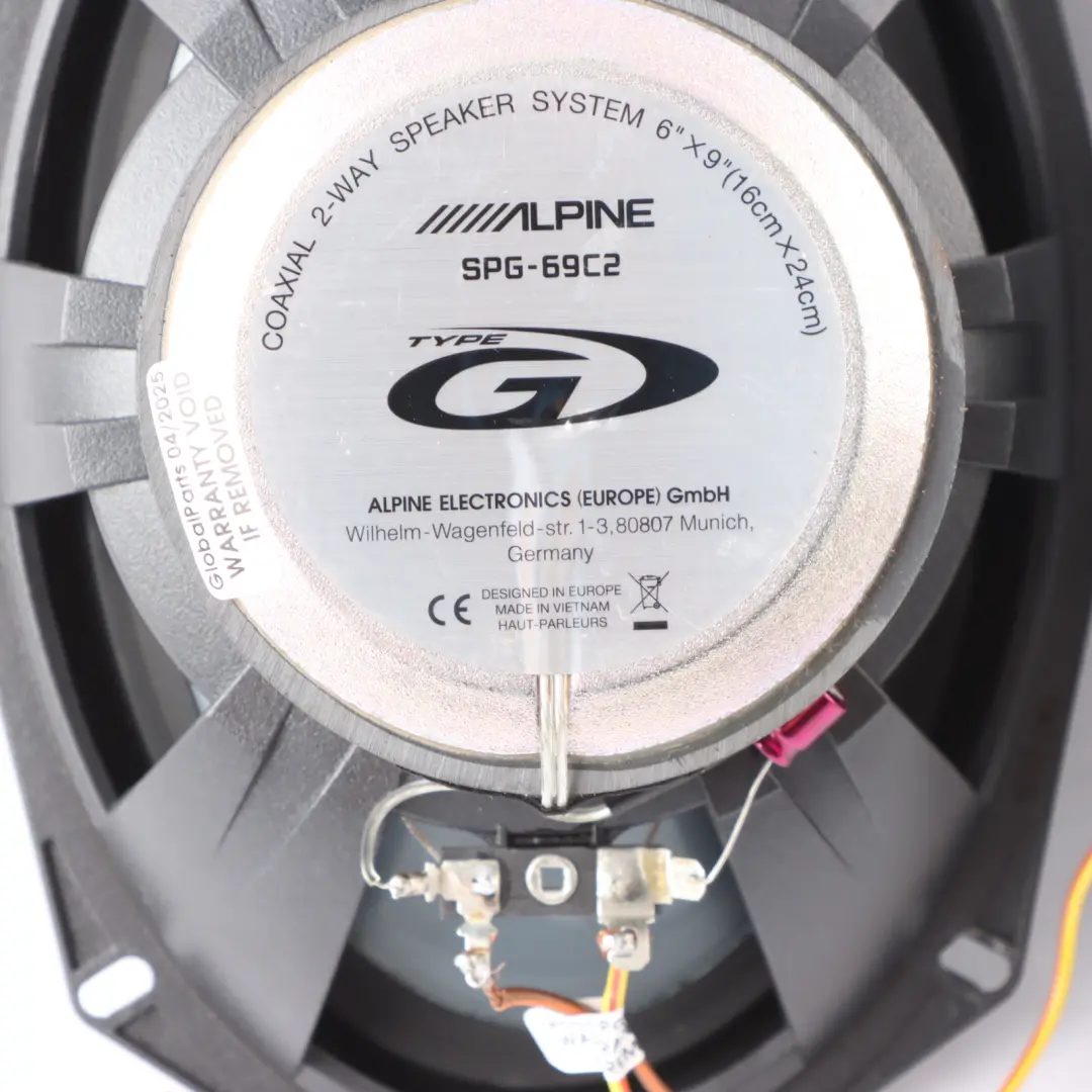 Genuine Alpine 6x9" SPG-69C2 Type S Stereo Car Audio 2-Way Coaxial Speakers Set