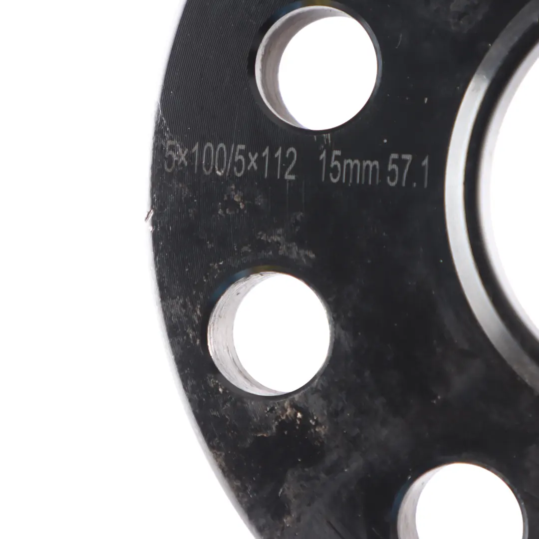 Alloy Wheel Spacers Hubcentric Shims Set VAG 5x100/5x112 15mm 57.1mm 