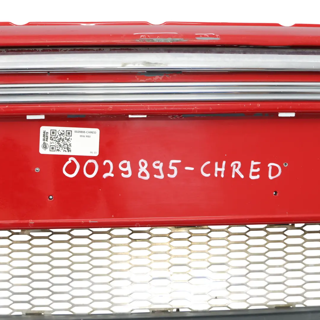 Complete Front Bumper Trim Panel Covering Chili Red - 851 Mini R50 - SKU 0029895-CHRED - Part number 0029895