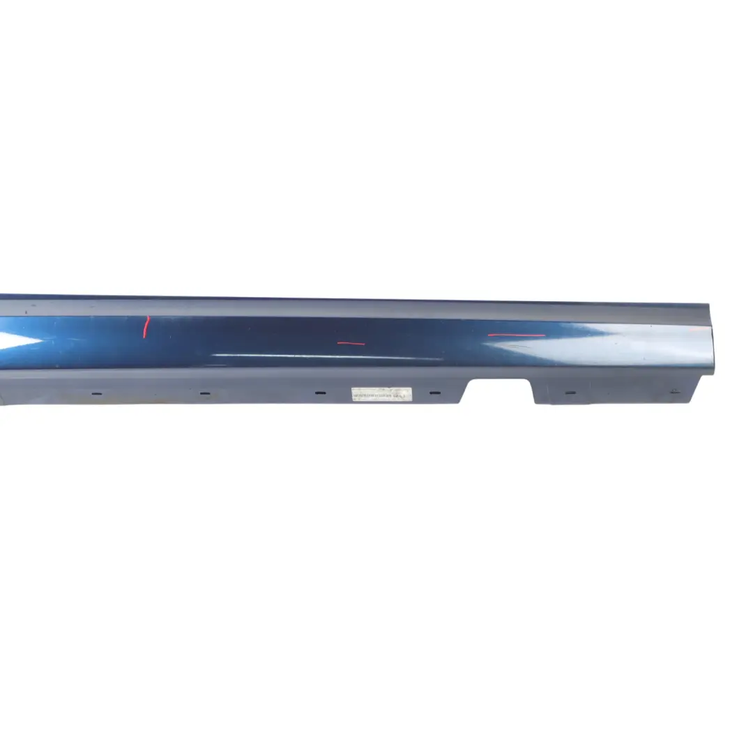 Side Skirt BMW E90 E91 LCI Sill Strip Right O/S Tiefseeblau Deep Sea Blue - A76