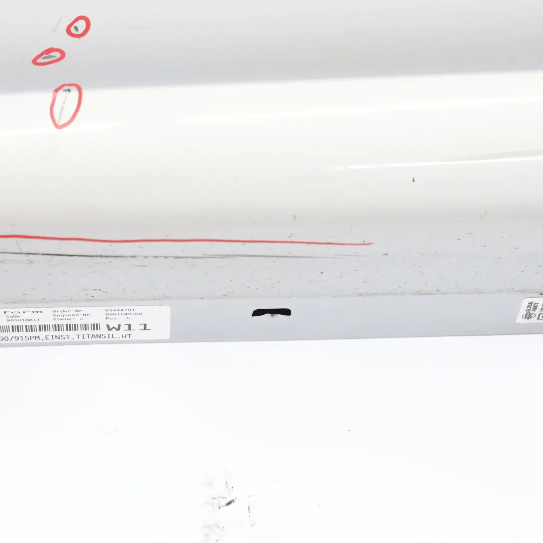 Side Skirt M Sport Sill Strip Left N/S Titansilber Titan Silver 354 BMW E90 LCI - SKU 0037229-TS2 - Part number 0037229