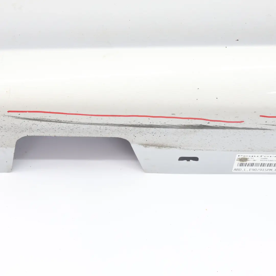 Side Skirt M Sport Sill Strip Left N/S Titansilber Titan Silver 354 BMW E90 LCI - SKU 0037229-TS2 - Part number 0037229