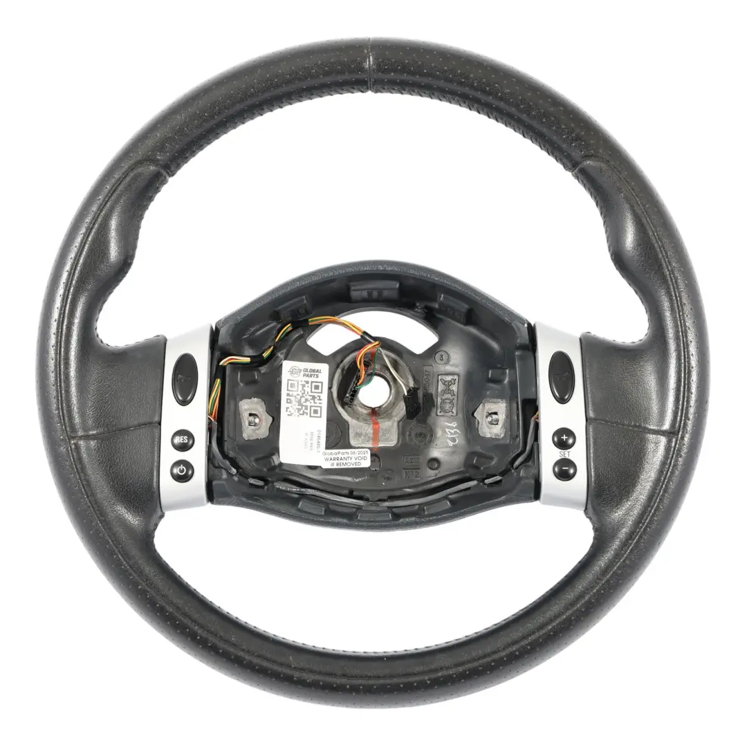 Mini Cooper R50 R52 Volant À 2 Branches En Cuir Noir Multifonctionnel