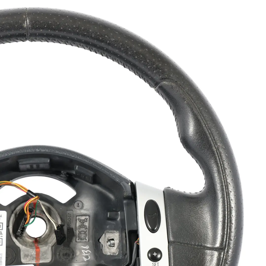 Mini Cooper R50 R52 Volant À 2 Branches En Cuir Noir Multifonctionnel