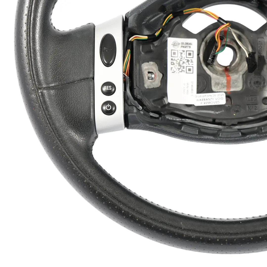 Mini Cooper R50 R52 Volant À 2 Branches En Cuir Noir Multifonctionnel