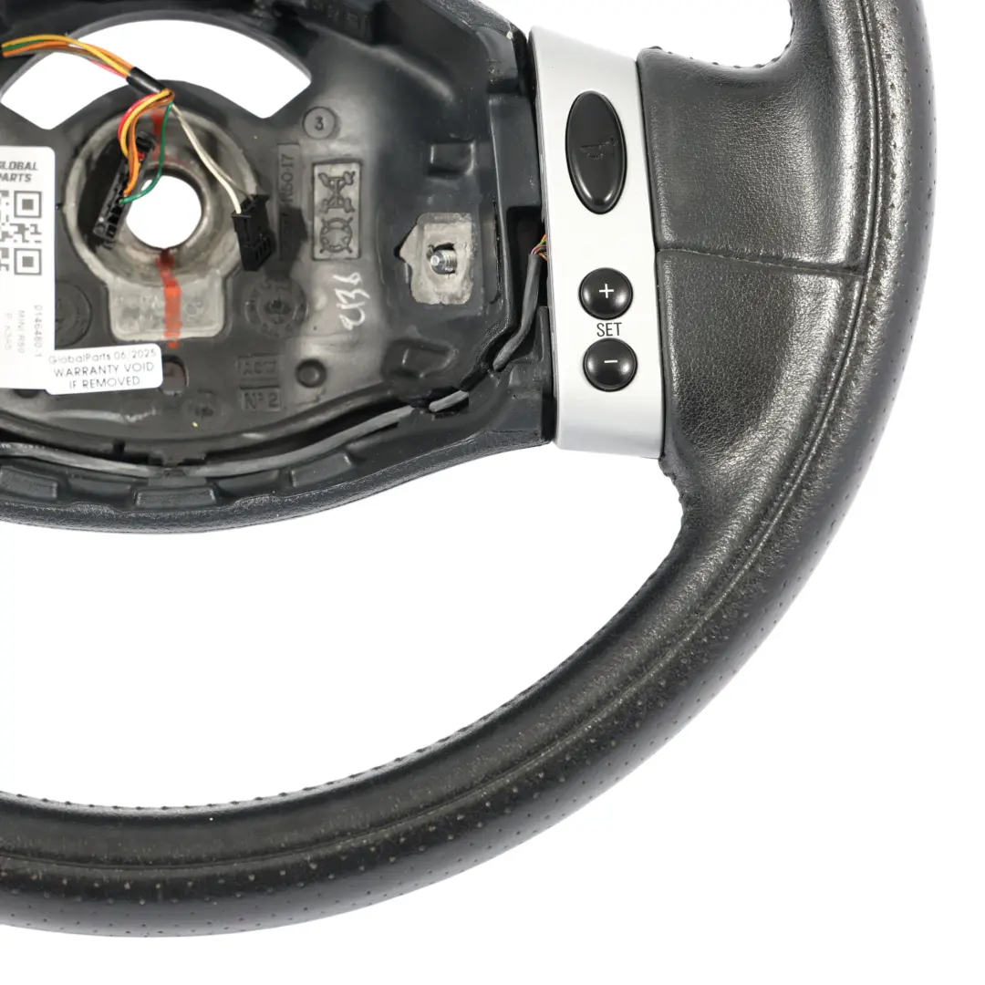 Mini Cooper R50 R52 Volant À 2 Branches En Cuir Noir Multifonctionnel