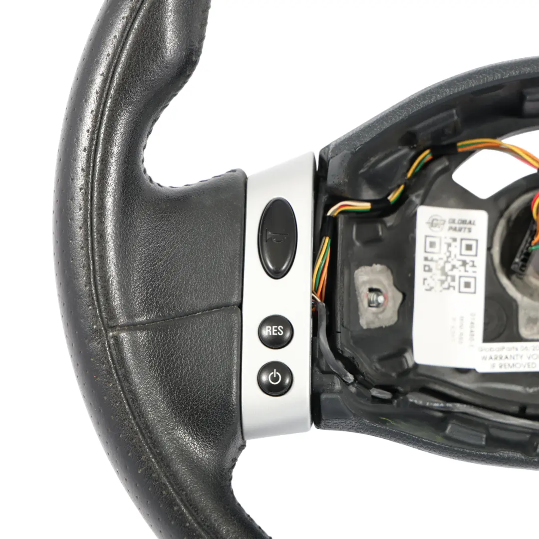 Mini Cooper R50 R52 Volant À 2 Branches En Cuir Noir Multifonctionnel