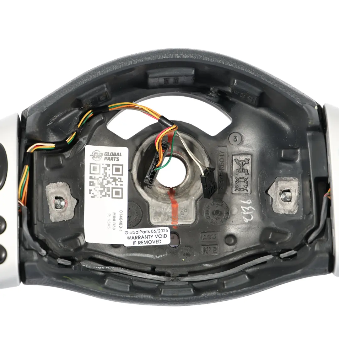 Mini Cooper R50 R52 Volant À 2 Branches En Cuir Noir Multifonctionnel