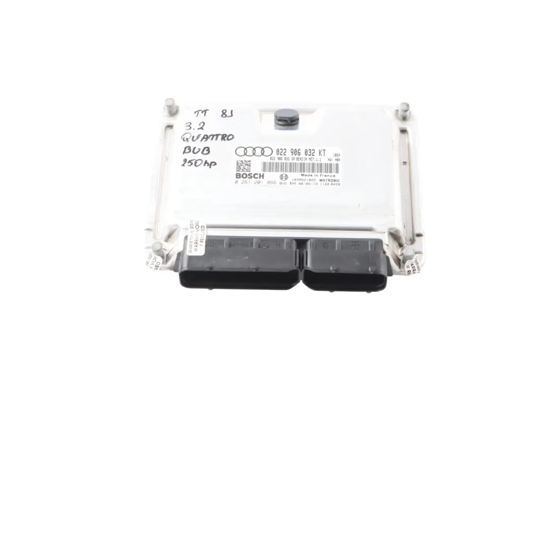 BUB Quattro 250HP Engine Control Unit ECU Manual Audi TT 8J 3.2 FSI - SKU 022906032KT - Part number 022906032KT