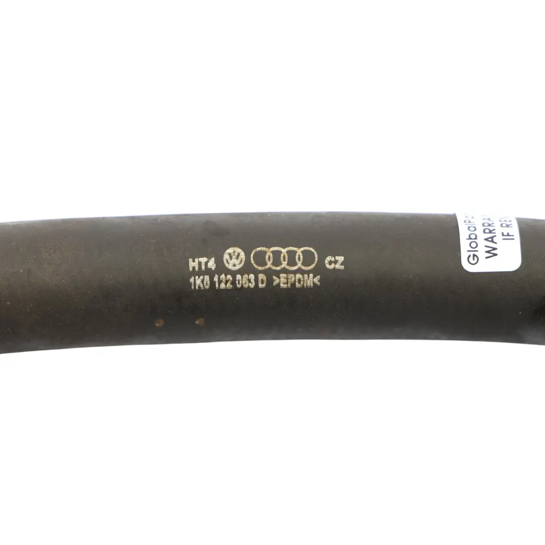 Mk5 V Mk6 VI 2.0 Essence Conduite Tuyau Refroidissement Eau VW Volkswagen - SKU 1K0122063D - Numéro de pièce 1K0122063D