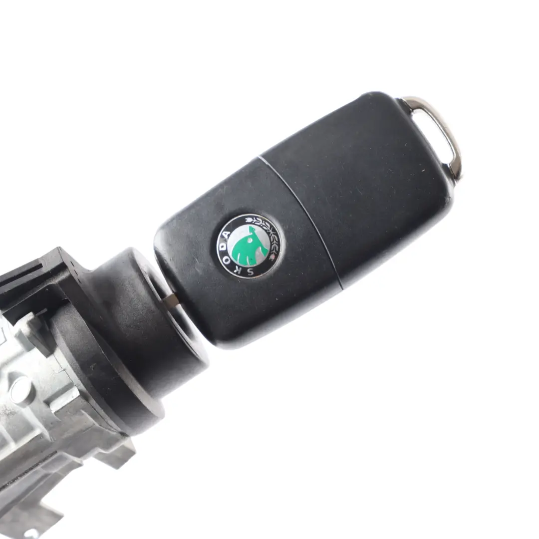 Skoda Octavia II 1Z Ignition Steering Wheel Lock Cylinder + Key 1K0905851B