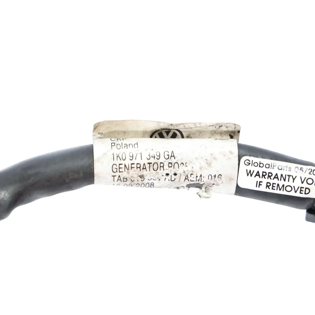 VW Golf Mk6 1.6 TDI Cableado Del Alternador Del Volkswagen 1K0971349GA