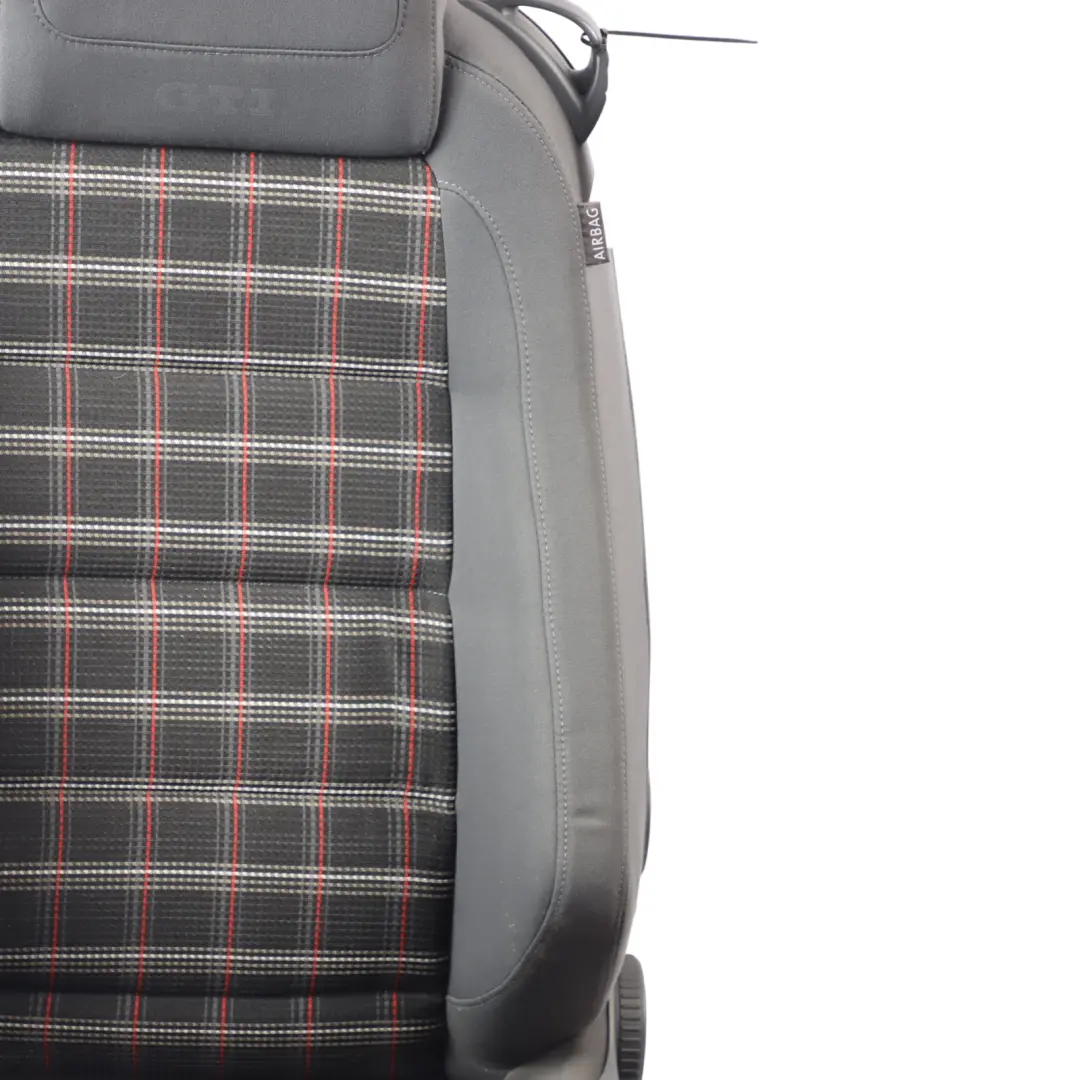 Volkswagen Golf GTI 1K Front Seat Heated Cloth Fabric Black Left N/S