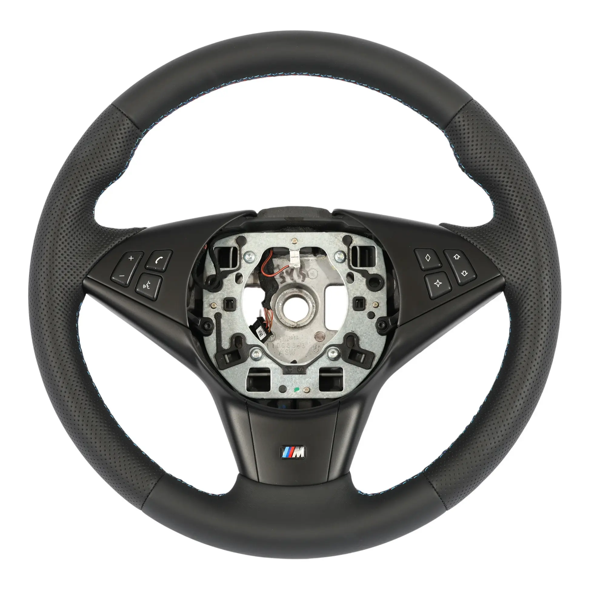 BMW E60 E61 E63 E64 Steering Wheel NEW Black Leather M-Sport Tricolored