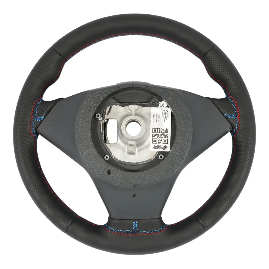 BMW E60 E61 E63 E64 Steering Wheel NEW Black Leather M-Sport Tricolored 