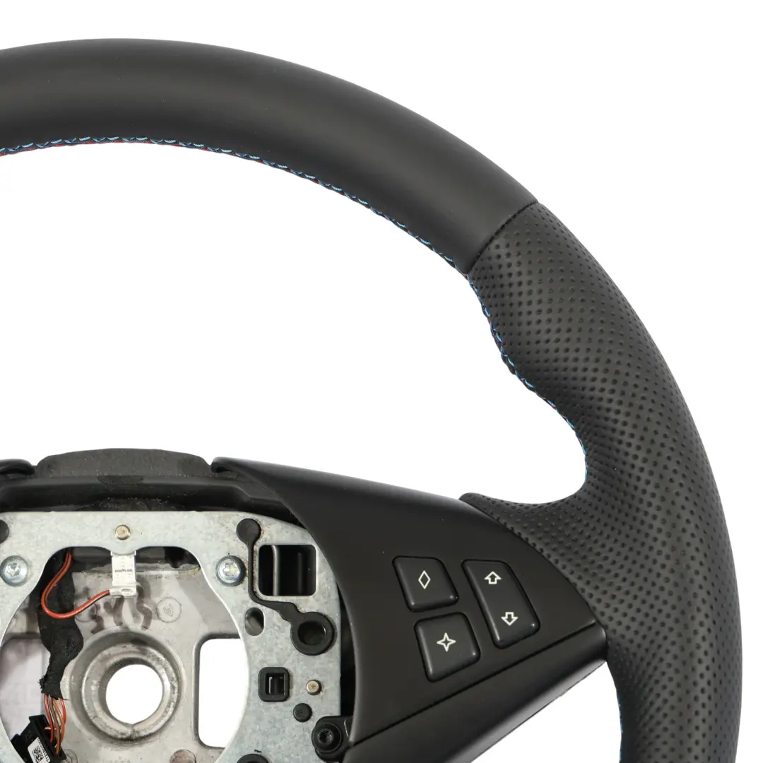 BMW E60 E61 E63 E64 Steering Wheel NEW Black Leather M-Sport Tricolored 