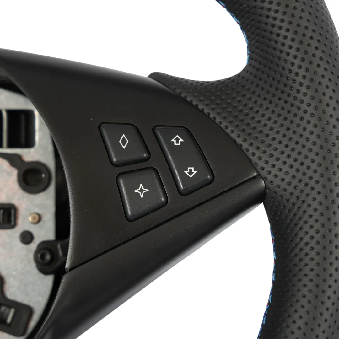 BMW E60 E61 E63 E64 Steering Wheel NEW Black Leather M-Sport Tricolored 
