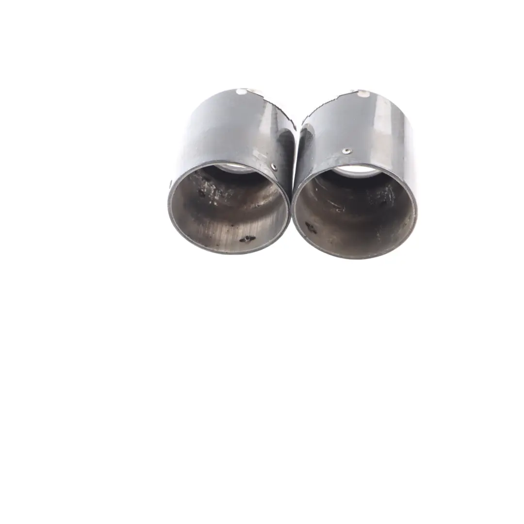 Mini F56 Rear Bumper Muffler Tailpipe Exhaust End Tip Cover Carbon Set 2468715