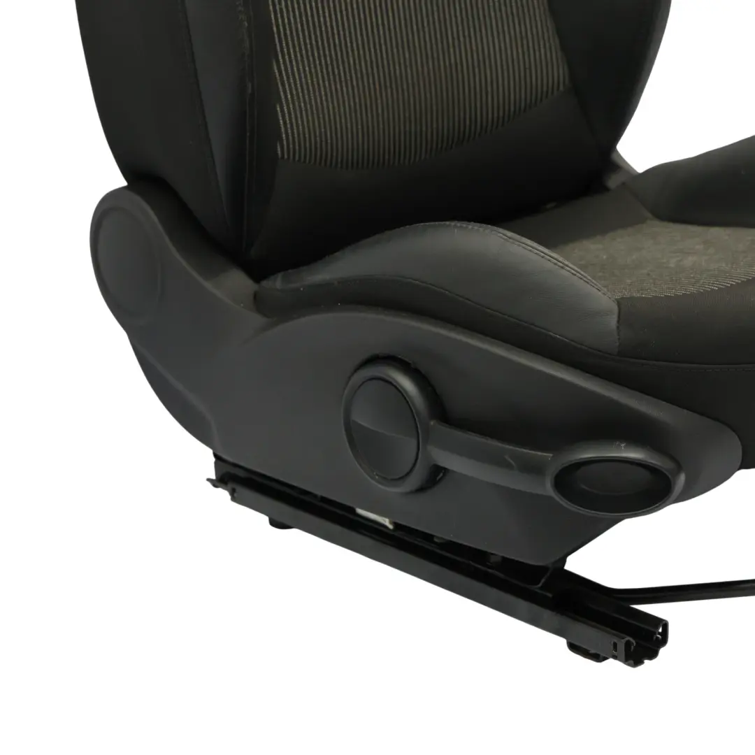 Front Seat Mini Cooper R55 R56 R57 Sport Cloth Leather Carbon Black Right O/S