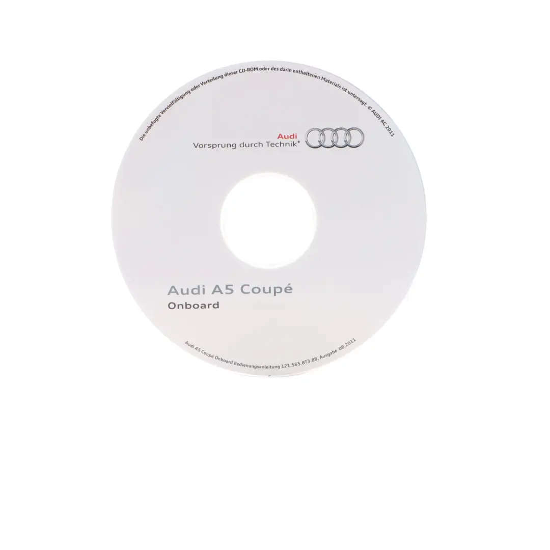 Owner's Handbook Manual Booklet Case Audi A5 8T - SKU 2825618T320 - Part number 2825618T320