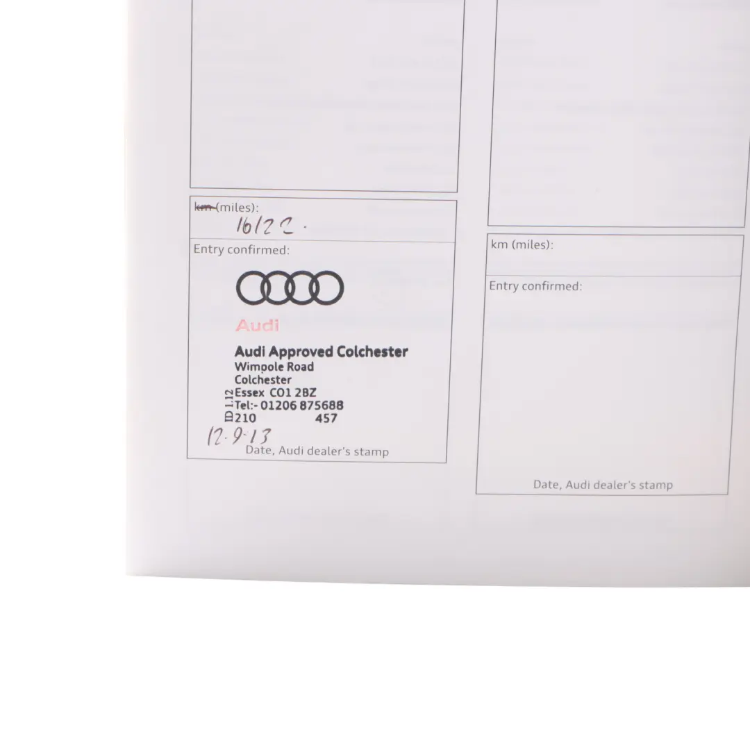 Owner's Handbook Manual Booklet Case Audi A5 8T - SKU 2825618T320 - Part number 2825618T320