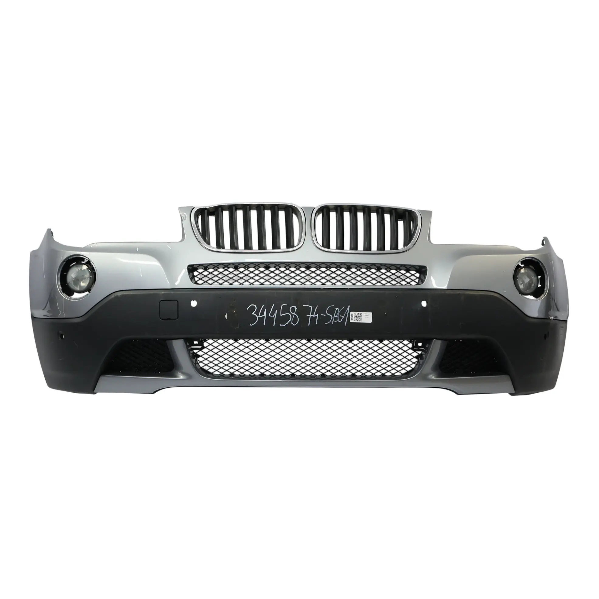 BMW X3 E83 LCI Front Bumper PDC Silbergrau Silver Grey Metallic - A08