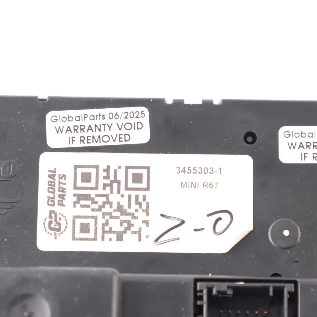 Conditioning Heater Control Unit Mini Cooper R57 LCI Automatic Air - SKU 3455303-1 - Part number 3455303