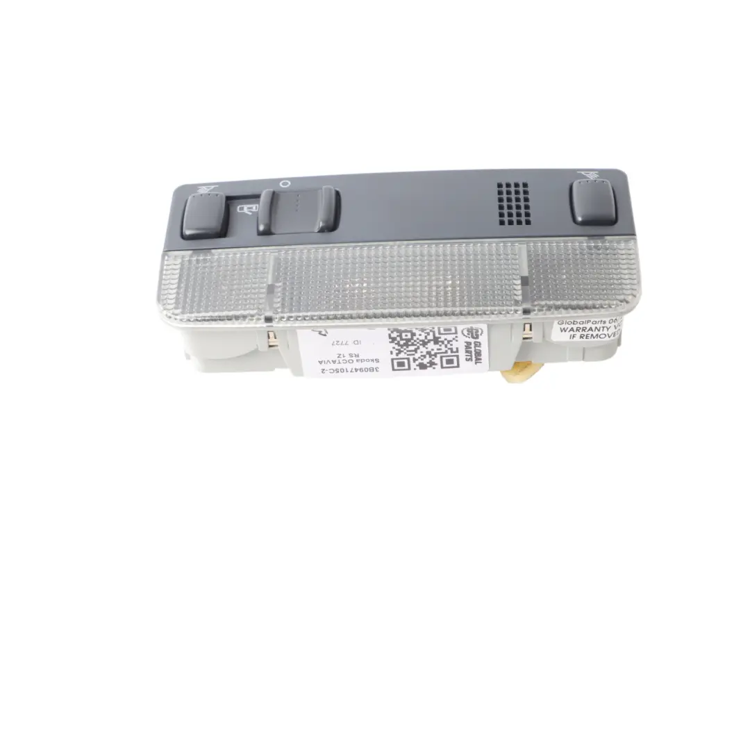 Skoda Octavia II Roof Light Reading Lamp Interior Switch Panel Black 3B0947105C