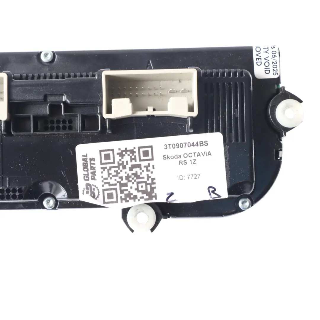 Mk2 Climate Control A/C Switch Panel Unit Skoda Octavia Superb - SKU 3T0907044BS - Part number 3T0907044BS