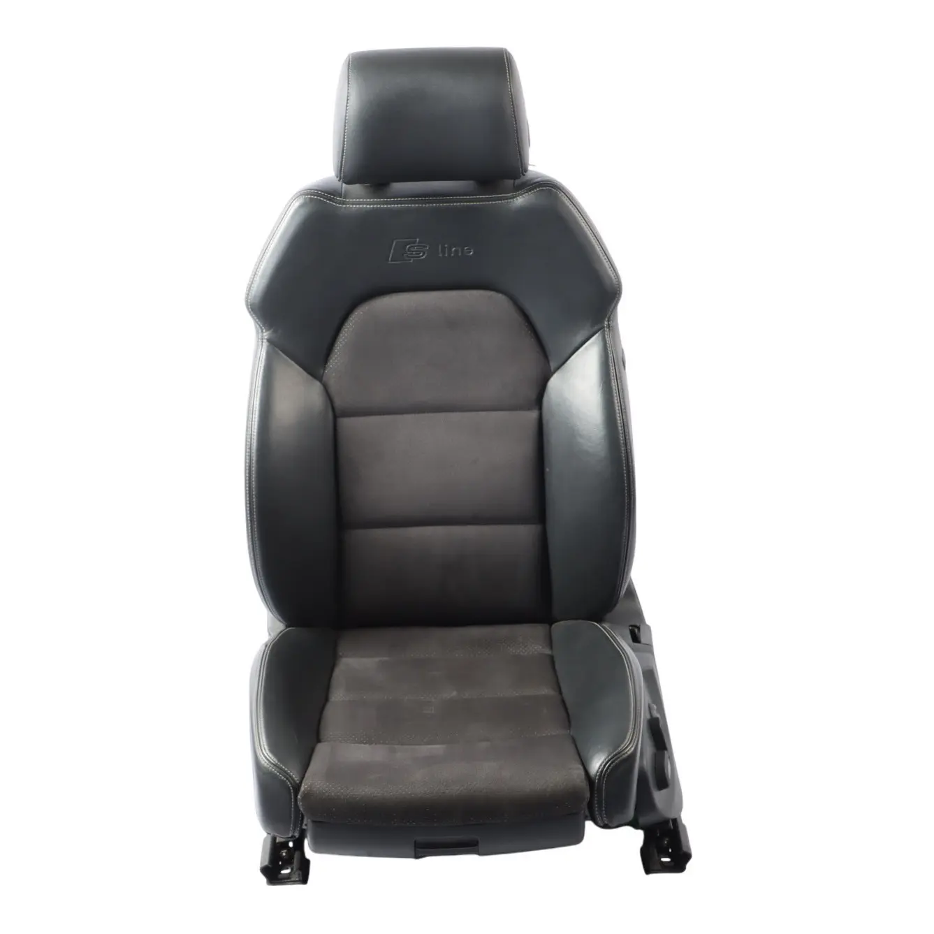 Audi A6 C6 Sport Seat Front Heated Electric Left N/S Leather Alcantara Black